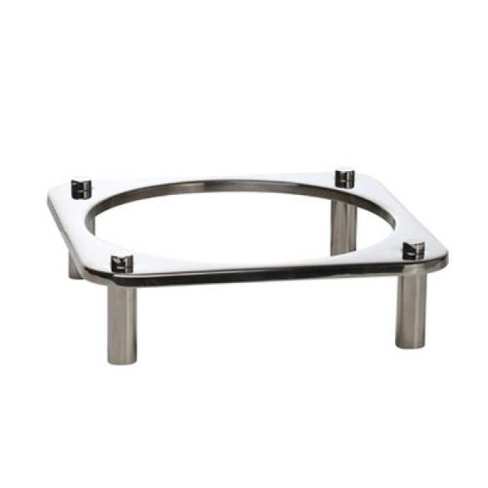 DOMINO DISH STAND ROUND S/STEEL 350 x 350 x 103mm