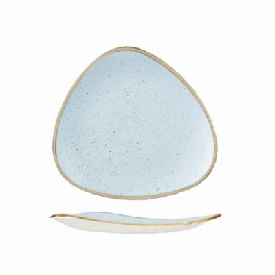 STONECAST - DUCK EGG BLUE - TRIANGLE PLATE - 19.2CM (12)