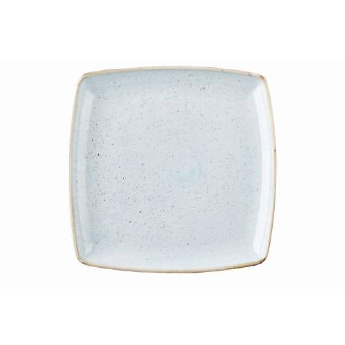 STONECAST - DUCK EGG BLUE - DEEP SQUARE PLATE - 26.8CM (6)