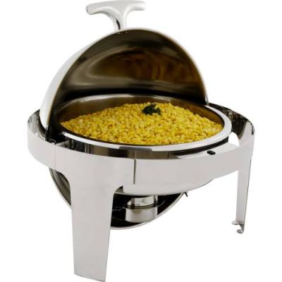 CHAFING DISH S/STEEL - ROLL TOP (ROUND)180 6.8Lt