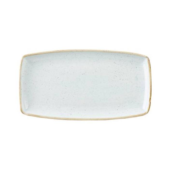 STONECAST - DUCK EGG BLUE - OBLONG PLATE - 35x18.5CM (12)