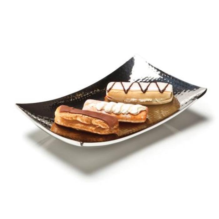 S/STEEL CURVED TRAY 185 x 185mm