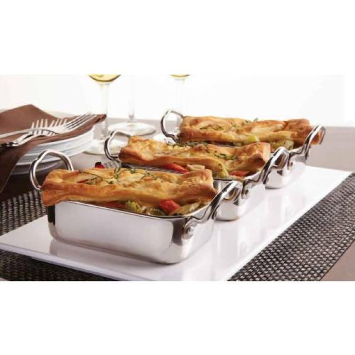 MINI S/STEEL SQUARE ROASTING PAN - 13.5cm