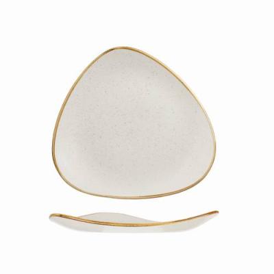STONECAST - BARLEY WHITE - TRIANGLE PLATE - 19.2CM (12)