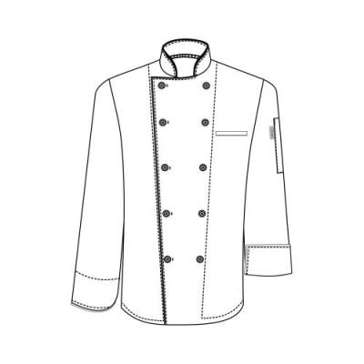 CHEFS UNIFORM JACKET EXECUTIVE MEN LONG - X SMALL