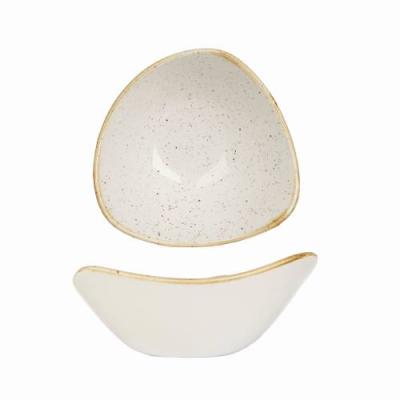 STONECAST - BARLEY WHITE - TRIANGLE BOWL - 15.3CM (12)