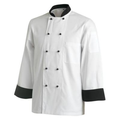 CHEFS UNIFORM JACKET CONTRAST LONG  - SMALL