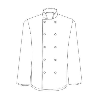 CHEFS UNIFORM JACKET BASIC POP BUTTON - MEDIUM