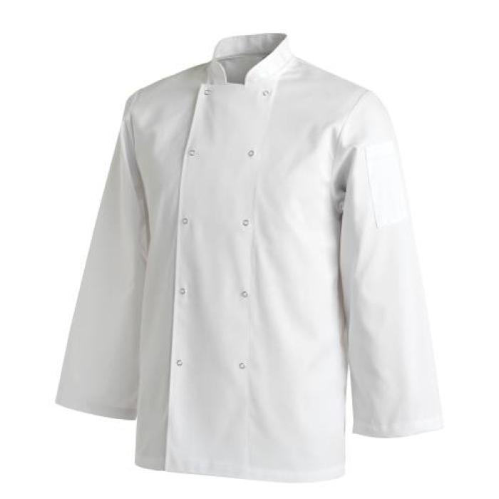 CHEFS UNIFORM JACKET LAUNDRY COAT LONG - SMALL