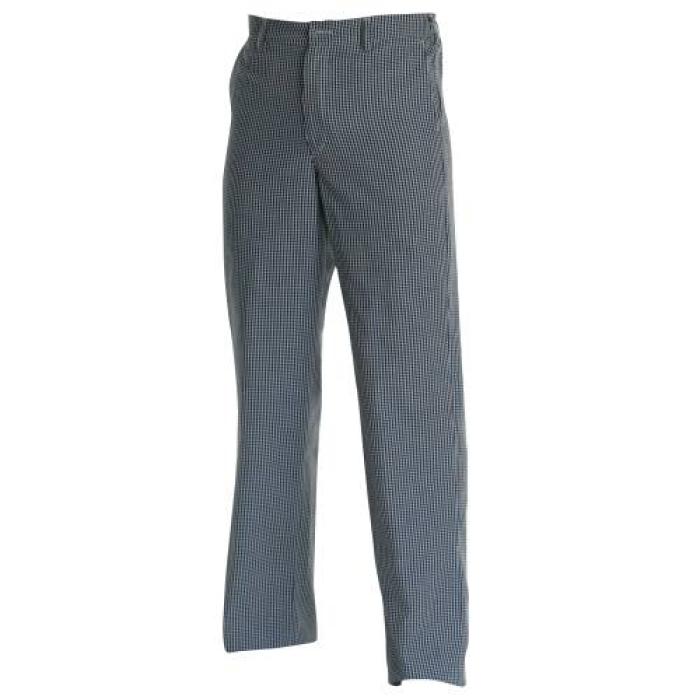 CHEFS UNIFORM - TROUSERS BLUE CHECK - X SMALL