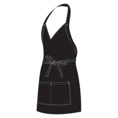 CHEFS UNIFORM - TUXEDO APRON - BLACK