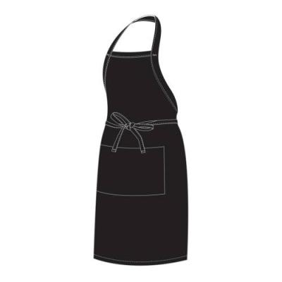 CHEFS UNIFORM - FULL BIB BLACK APRON