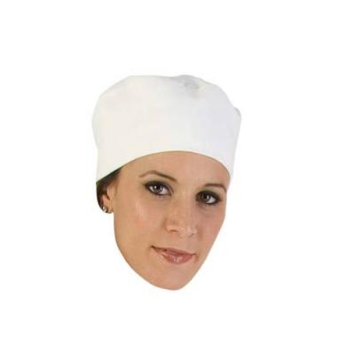 CHEFS UNIFORM - WHITE POLY COTTON BEANIE