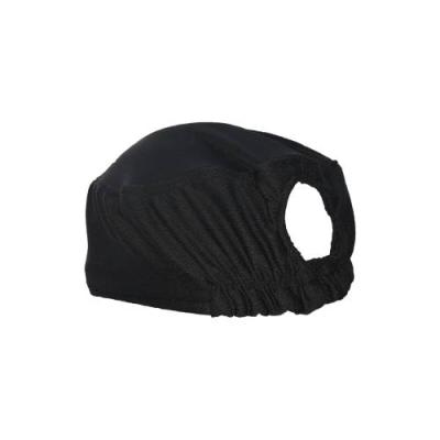 CHEFS UNIFORM - CHEFS EZI BREATHE HAT BLACK with internal sweat band and elastic back