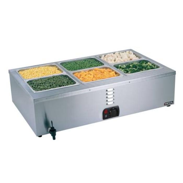 BAIN MARIE TABLE TOP - 3 DIVISION