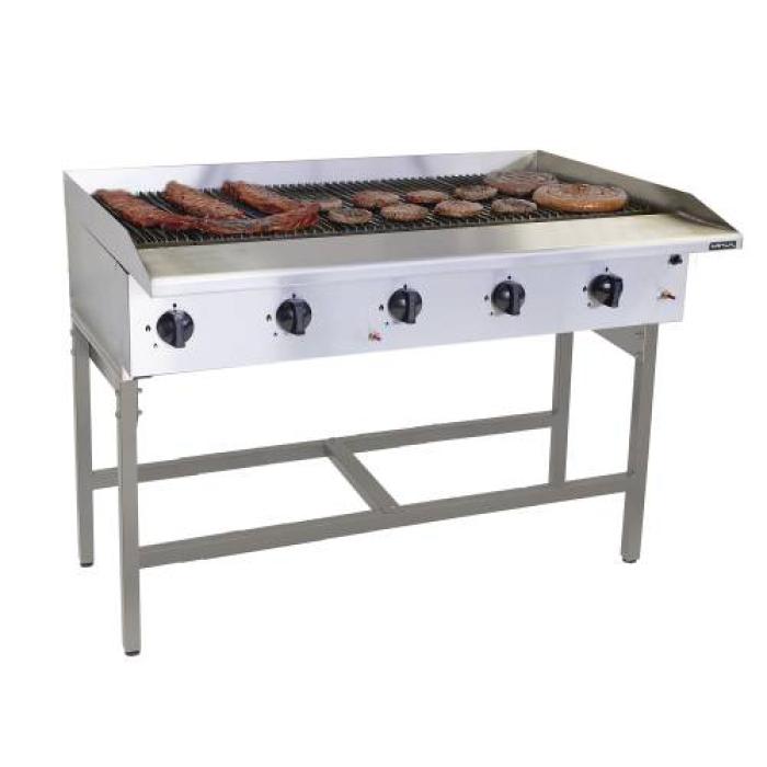 GAS GRILLER ANVIL - 10 BURNER RADIANT - FREE STANDING