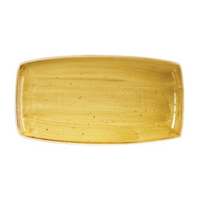 MUSTARD SEED YELLOW - OBLONG PLATE - 29.5 x 15cm (12)