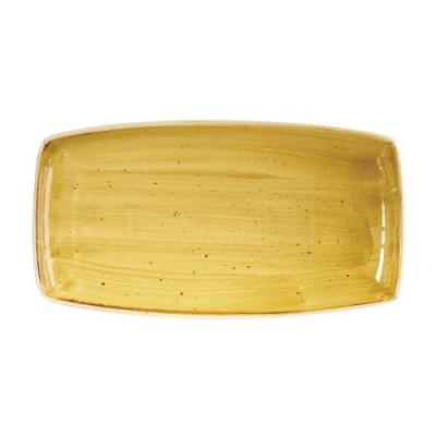 MUSTARD SEED YELLOW - OBLONG PLATE - 29.5 x 15cm (12)