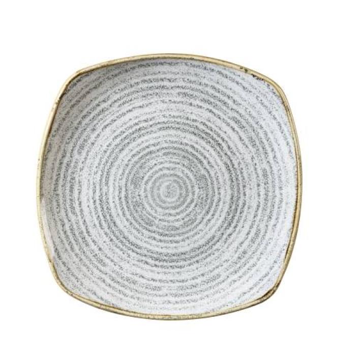 STONE GREY - SQUARE PLATE - 21.5cm (12)