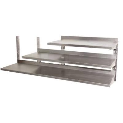 S/STEEL WALL SHELVING DOUBLE - 600 x 300mm