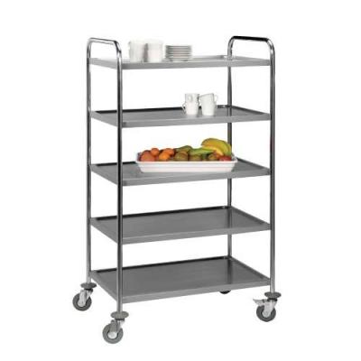 TEA TROLLEY S/STEEL GLOBAL 5 SHELF - 1540 x 850 x 540mm