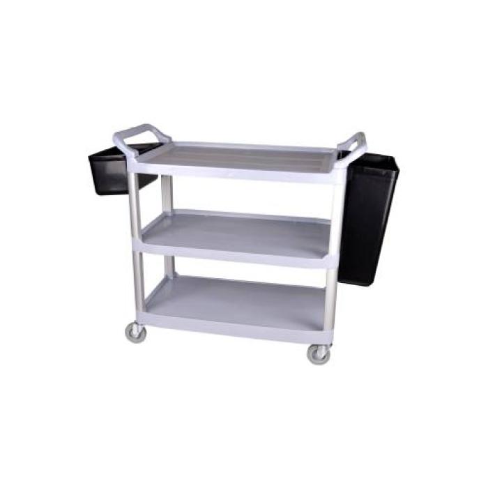 TEA TROLLEY PLASTIC - 3 SHELF - 1030 x 510 x 960mm