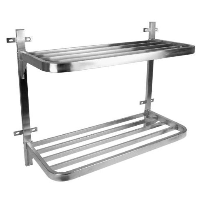 POT RACK S/STEEL - DOUBLE WALL MOUNTED 900 x 400 x 760mm