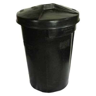 REFUSE BIN 85LT (BLACK) 450 x 630mm (INCLUDES LID)