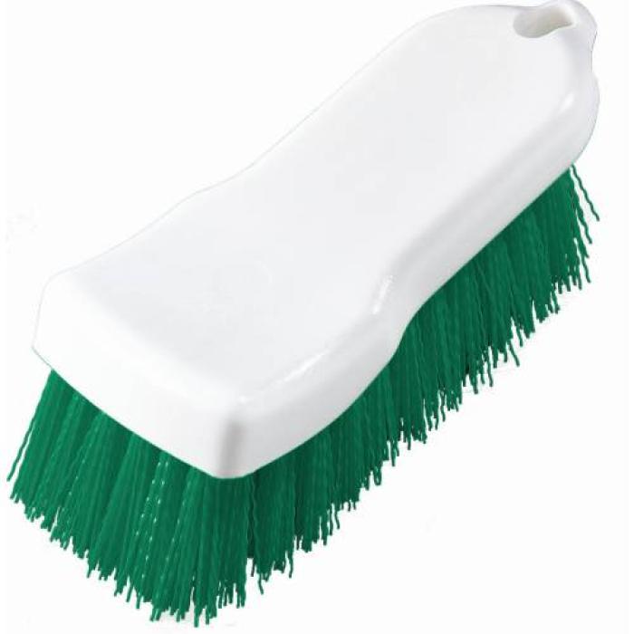 HAND SCRUB BRUSH POLYESTER - 150MM - (GREEN)