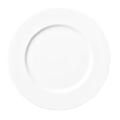 OLIVE - WHITE - ROUND RIM PLATE - 27CM (12)