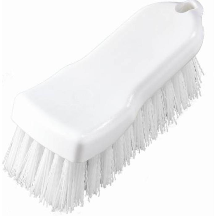 HAND SCRUB BRUSH POLYESTER - 150MM - (WHITE)