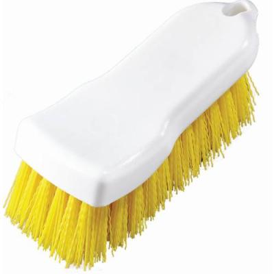 HAND SCRUB BRUSH POLYESTER - 150MM - (YELLOW)