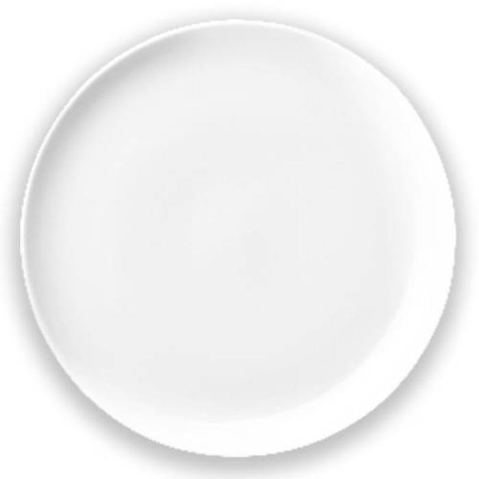 OLIVE - WHITE - ROUND COUPE PLATE - 31CM (12)