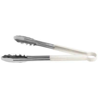 COLOURED UTILITY TONGS (WHITE)  - 300MM