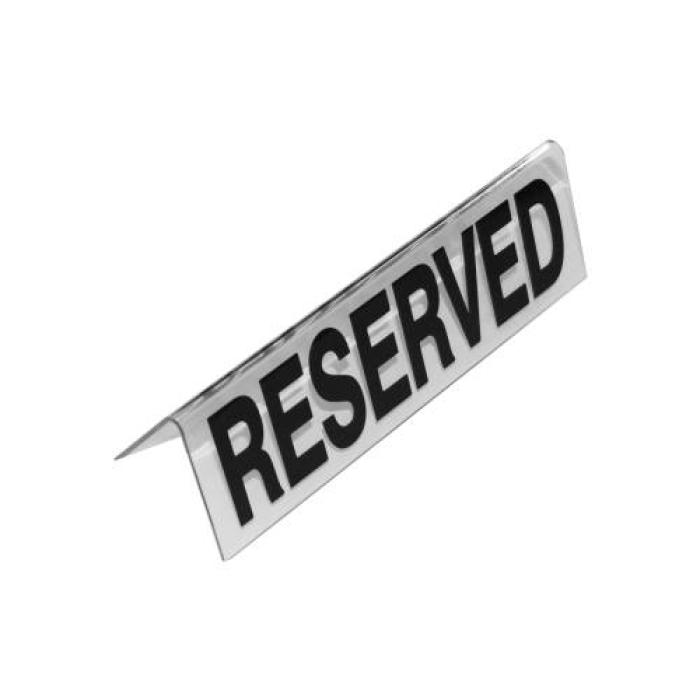 RESERVED TABLE SIGN PLASTIC - (CLEAR)