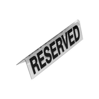 RESERVED TABLE SIGN PLASTIC - (CLEAR)