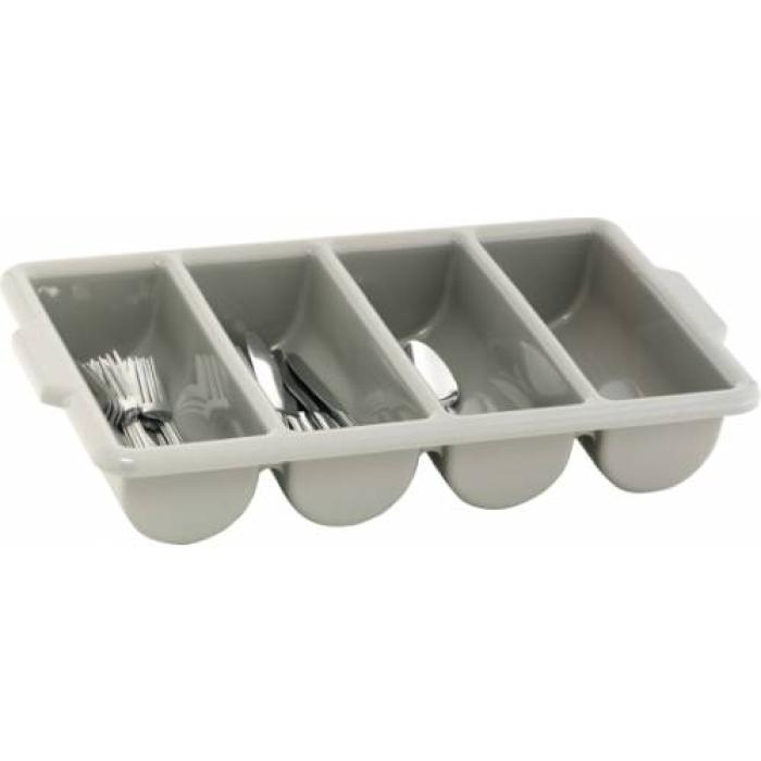 CUTLERY TRAY GREY 4 DIVISION - 500 X 300MM
