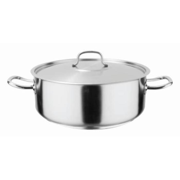 POT S/STEEL LOW CASSEROLE -  4LT