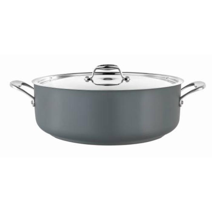 POT (GREY) LOW CASSEROLE 8.9L W/LID