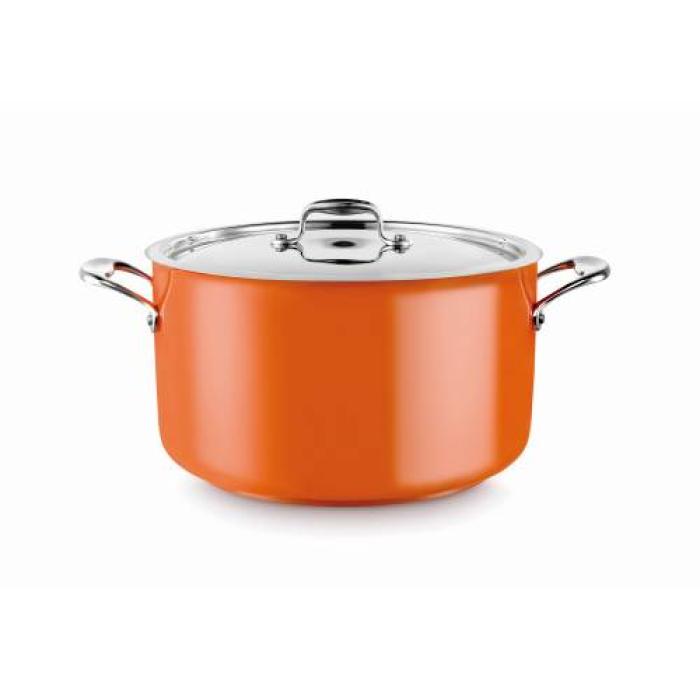 POT (ORANGE) CASSEROLE 14L W/LID