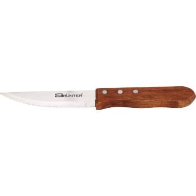 STEAK KNIFE DELUXE BROAD BLADE - WOODEN HANDLE