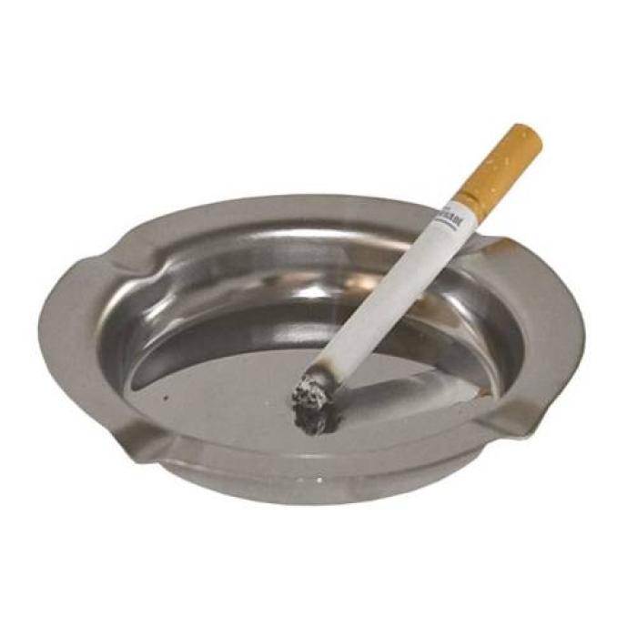 S/STEEL ASHTRAY ROUND - SMALL