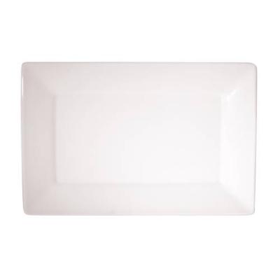 NEW BONE - WHITE - FLAT RECTANGLE PLATE - 31x20CM (12)