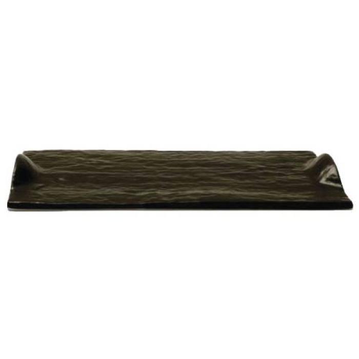RECT. PLATE BLACK SLATE - 31 X 15CM (12)