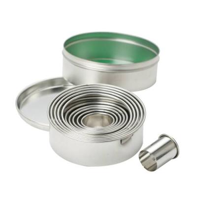 ROUND CUTTER SET TINNED PLAIN 10 PIECE
