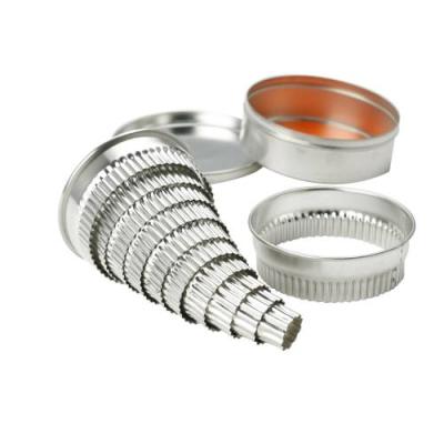 ROUND CUTTER SET TINNED FLUTED 10 PIECE