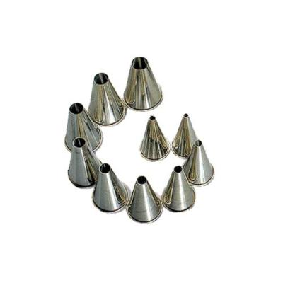 NOZZLE SET METAL - PLAIN 10 PIECE