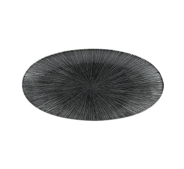 STUDIO PRINTS - AGANO BLACK - OVAL PLATE - 34.7x17.3CM (6)