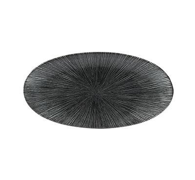 STUDIO PRINTS - AGANO BLACK - OVAL PLATE - 34.7x17.3CM (6)