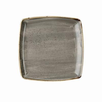 STONECAST - PEPPERCORN GREY - DEEP SQUARE PLATE - 26.8CM (6)